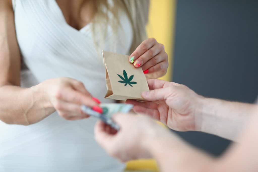 A tourist buying cannabis from a dispensary in Michigan.